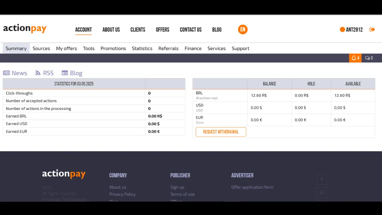 Ganhe Dinheiro Através de Código de Indicação Actionpay