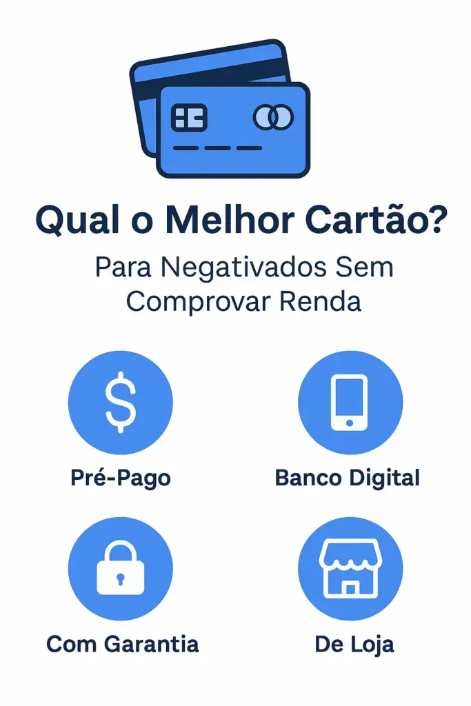 Melhores opções de cartão de crédito para negativados
