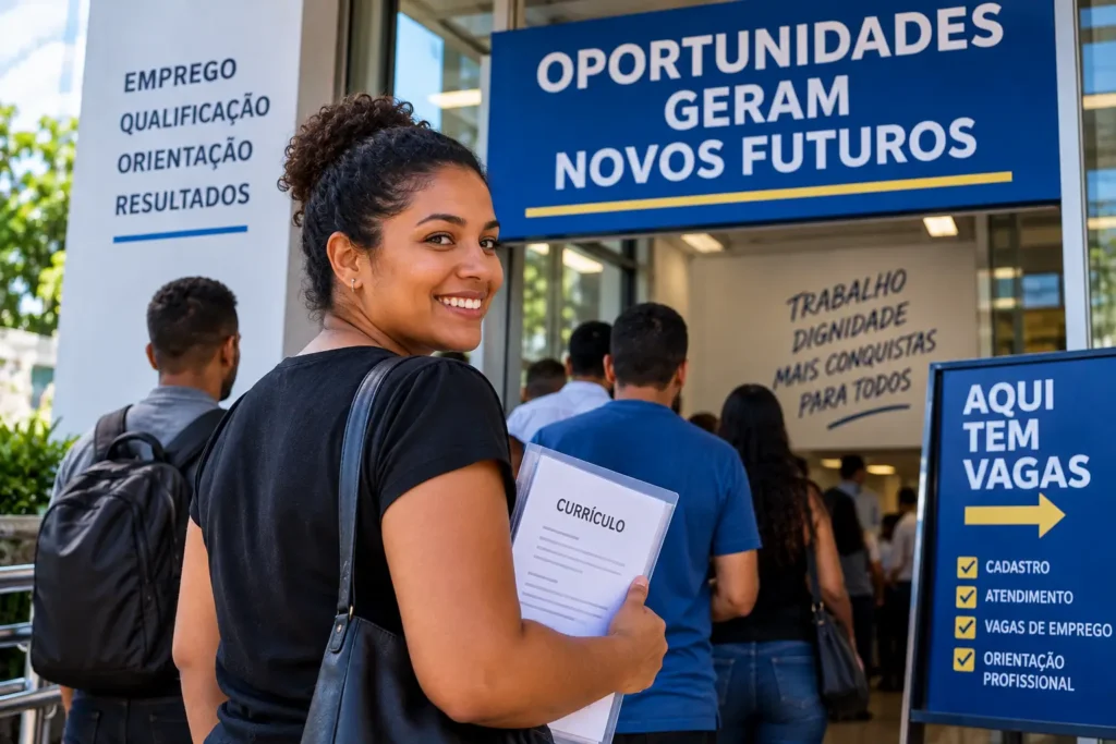 Trabalhadora buscando oportunidades de emprego em Recife